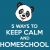 5 Ways to Keep Calm and Homeschool
