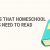 8 Books that Homeschool Parents Need to Read